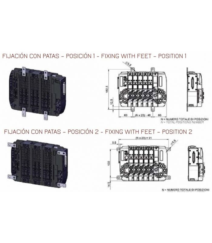 KIT FISSAGGIO GAMBE 1601C000017