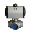 DOUBLE ACTING ACTUATOR WITH 3-WAY VALVE T INOX