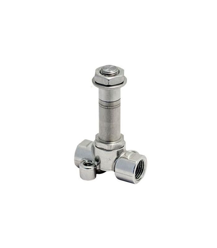 ELETTROVALVOLA 3/2 N.APERTA ACCIAIO INOX 1/8" 1/4" COMANDO DIRETTO