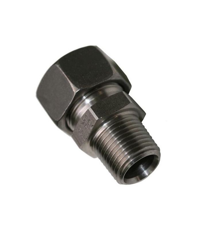 RACCORDO TUBO DIRITTO NPT L FILETTO ACCIAIO INOX DIN 2353