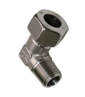 RACCORDO A GOMITO PER TUBO FILETTATO IN ACCIAIO INOX NPT L DIN 2353