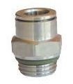 STRAIGHT UNION TUBE CYLINDRICAL THREAD STAINLESS STEEL