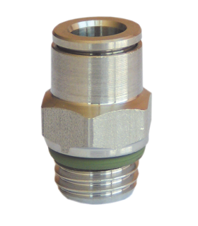 STRAIGHT UNION TUBE CYLINDRICAL THREAD STAINLESS STEEL