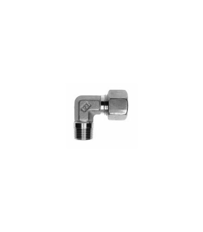 RACCORDO A GOMITO FILETTO TUBO BSP S ACCIAIO INOX DIN 2353 S