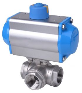 SINGLE ACTING ACTUATOR + 3-WAY VALVE L INOX