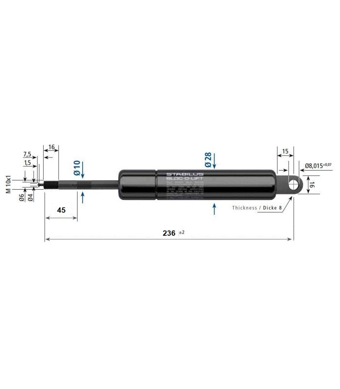 MOLLA STABILUS BLOC-O-LIFT 193607 800 N