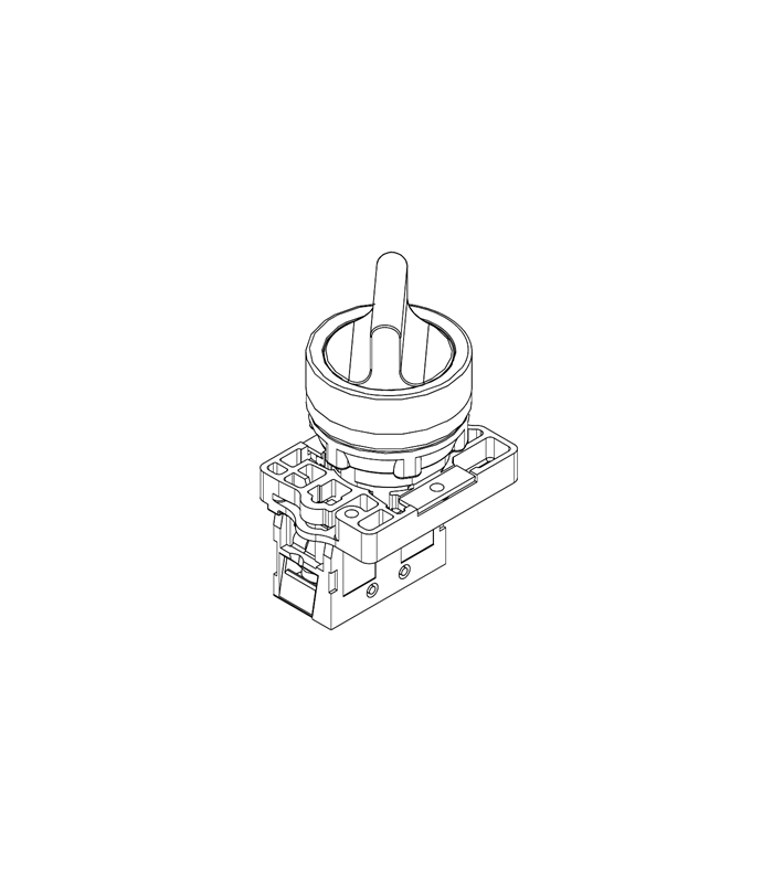 SELECTOR LEVA CORTA ENCLAVABLE DE 2 POSICIONES