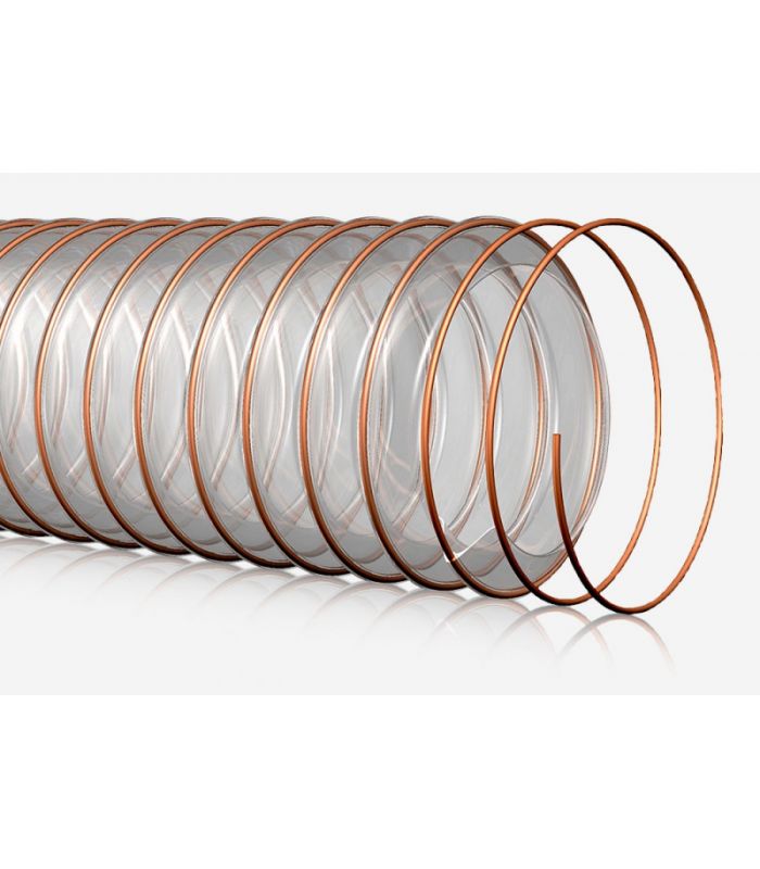 POLYURETHANE HOSE WITH COPPER PLATED STEEL SPIRAL