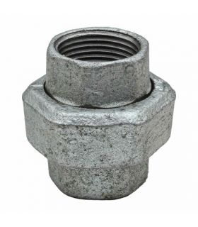 FIG. 340 RECTO UNION 3 PIEZAS HEMBRA GALVANIZADO