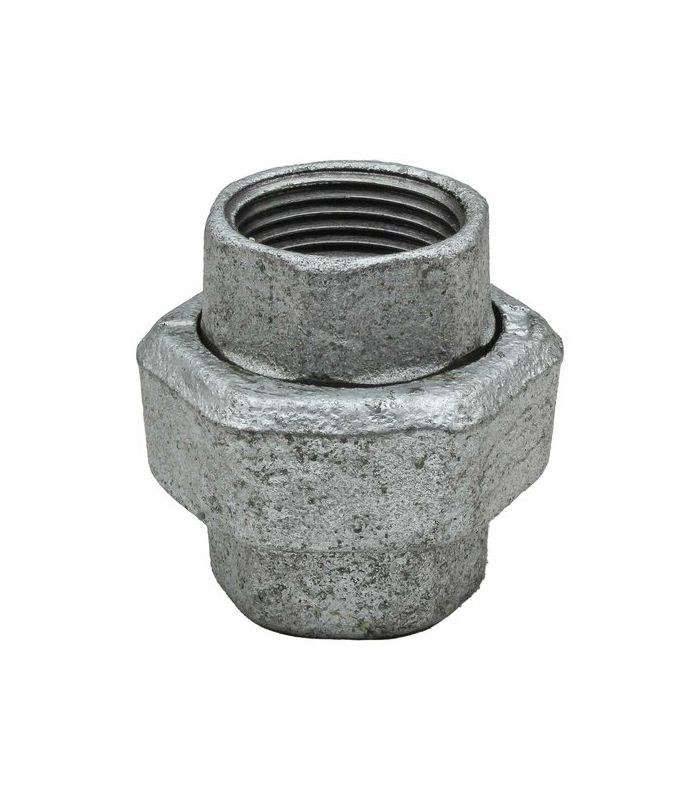 FIG. 340 RECTO UNION 3 PIEZAS HEMBRA GALVANIZADO