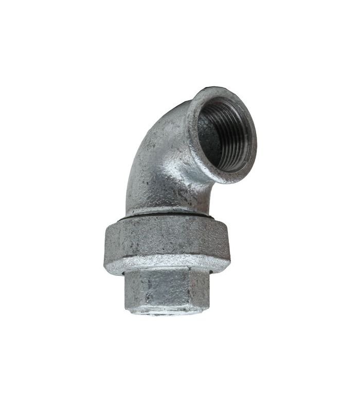 FIG. 96 CODO UNION 3 PIEZAS HEMBRA GALVANIZADO