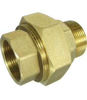 3 PIECE MALE-FEMALE BRASS LINK