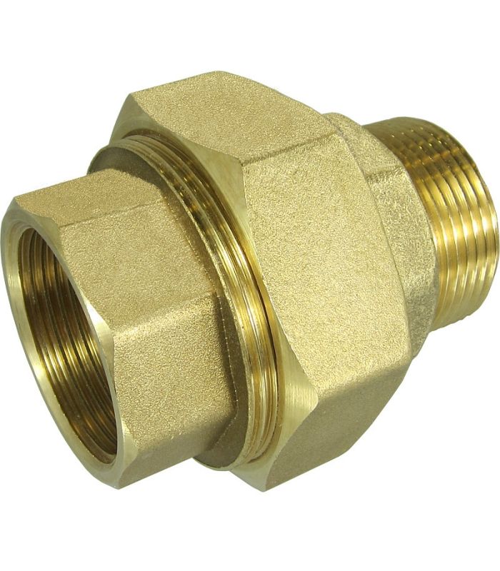 3 PIECE MALE-FEMALE BRASS LINK