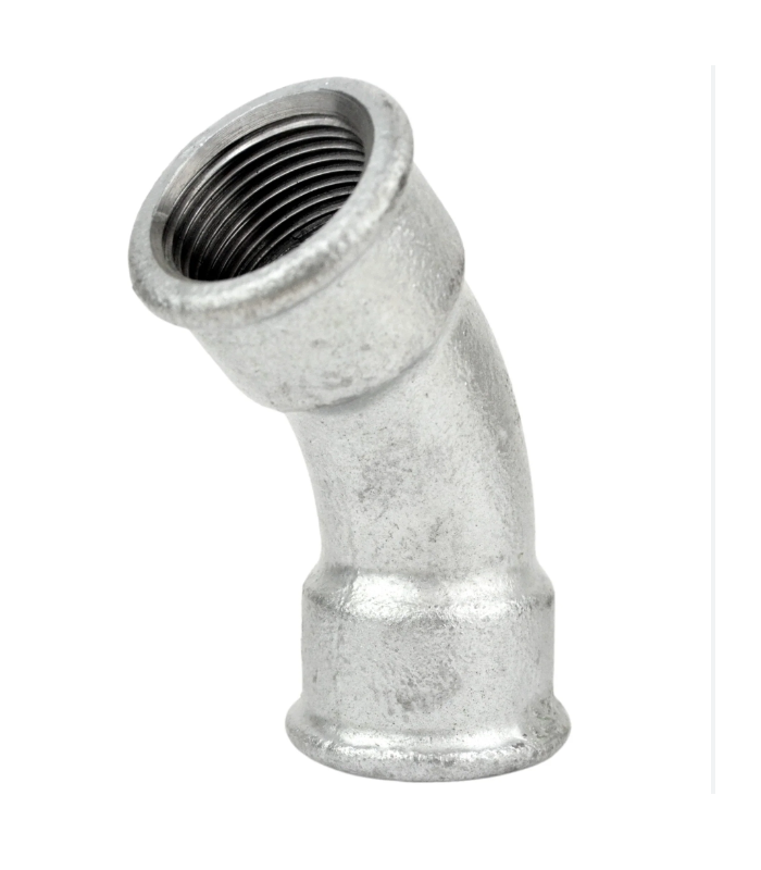 FIG. 41 CURVA 45º HEMBRA GALVANIZADO