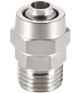 STRAIGHT SEMI-QUICK UNION TUBE CONICAL THREAD STAINLESS STEEL