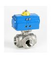 DOUBLE ACTING ACTUATOR WITH 3-WAY VALVE T INOX