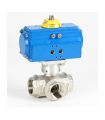 SINGLE ACTING ACTUATOR + 3-WAY VALVE L INOX